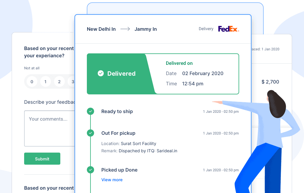 Customized tracking page